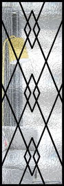 Декоративное чугунное стекло для агона двери заполнило сформированный размер дюйма 22*64