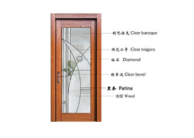 Изолированная низкая дверь сползая стекла наклона ясности диаманта е для домашней формы прямоугольника/квадрата