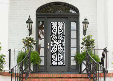 Личная дверь покрытия брызг стиля чугунная стеклянная с горячим Дипфабрикатед